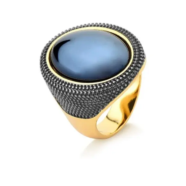 Golden & Black Rhodium Elegance Ring