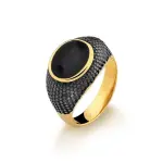 Dual Tone Gold & Rhodium Statement Ring