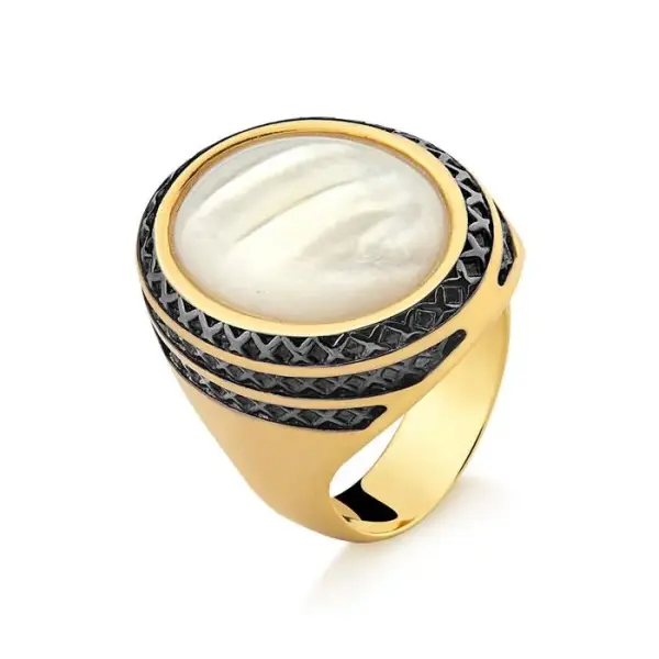 Black Rhodium & Gold Harmony Ring