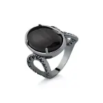 Black Rhodium Plated Ring
