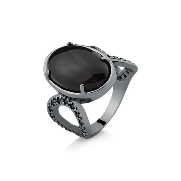 Black Rhodium Plated Ring