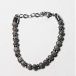 Silver Aura jasper bracelet