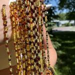 "Amber Cascade" — Layered Baltic Amber Bead Necklace