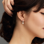 Tranquility's Embrace Silver Hoop